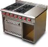 Cocina Industrial 4 platos 35x35 y churrasquera