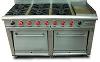 Cocina Industrial 6 platos 35x35 y churrasquera