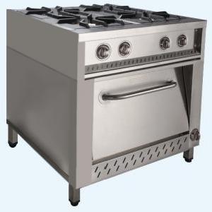 Cocina industrial 4 platos 35x35 Inox Famava